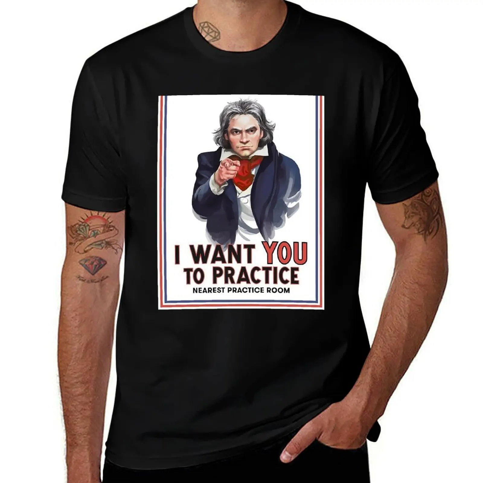 Beethoven T-Shirt Casual Streetwear Short Sleeve Tee T-Shirt