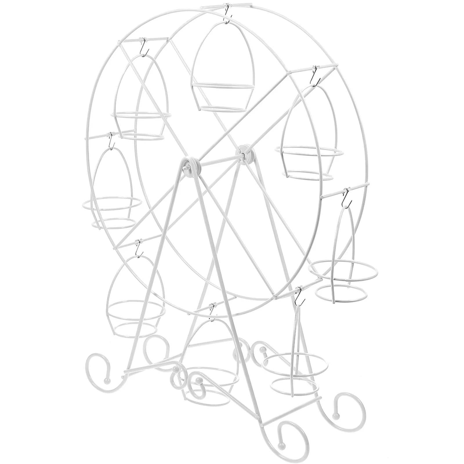 الدورية دُولابٌ دَوّار حامل كب كيك حامل عرض الحلوى الأنيقة لحفل زفاف ريفي الحديثة ديكور كب كيك عجلة فيريس