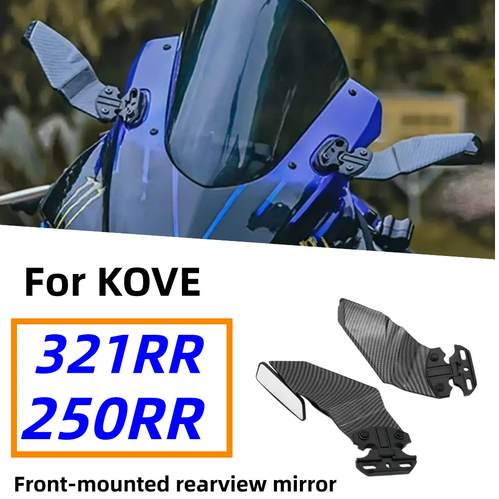 High-quality spare parts for KOVE 321RR and KOVE 250RR motorcycles, including rearview mirrors (left and right sides).