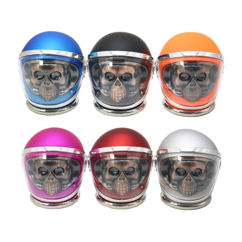 2024 New Helmet Ghost Head Skull Style four-layer zinc alloy grinder creative 78mm tobacco cigarette grinder