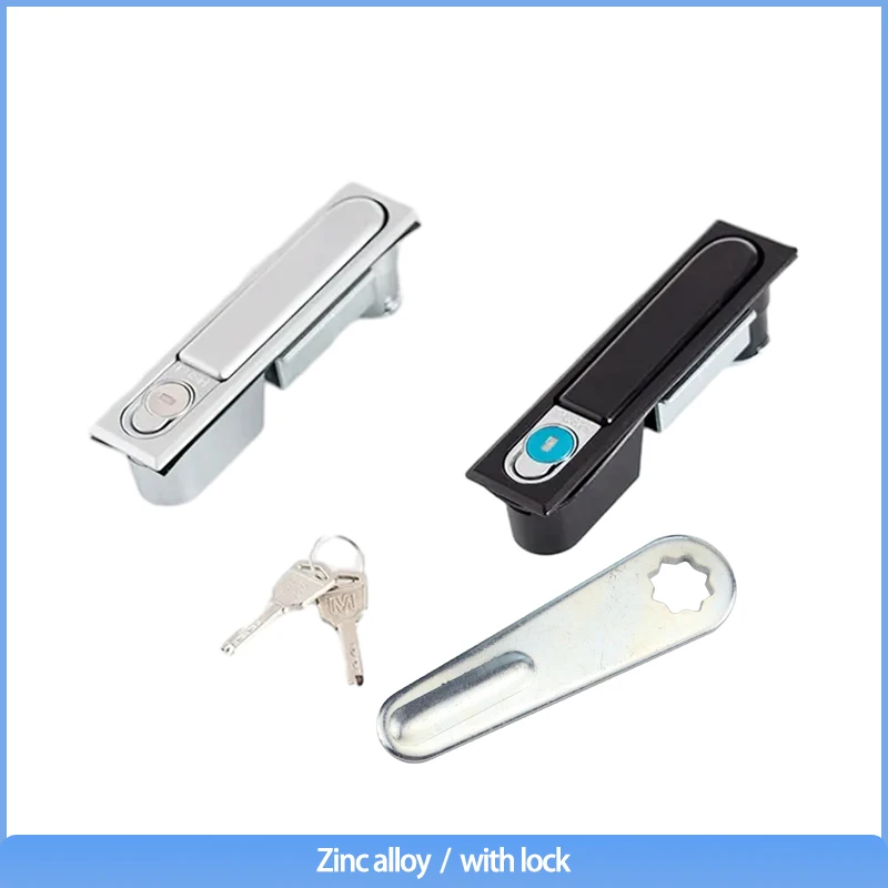 

Zinc Alloy Black Flat Lock Distribution Box Lock Safety Door Switch Cabinet Door Lock