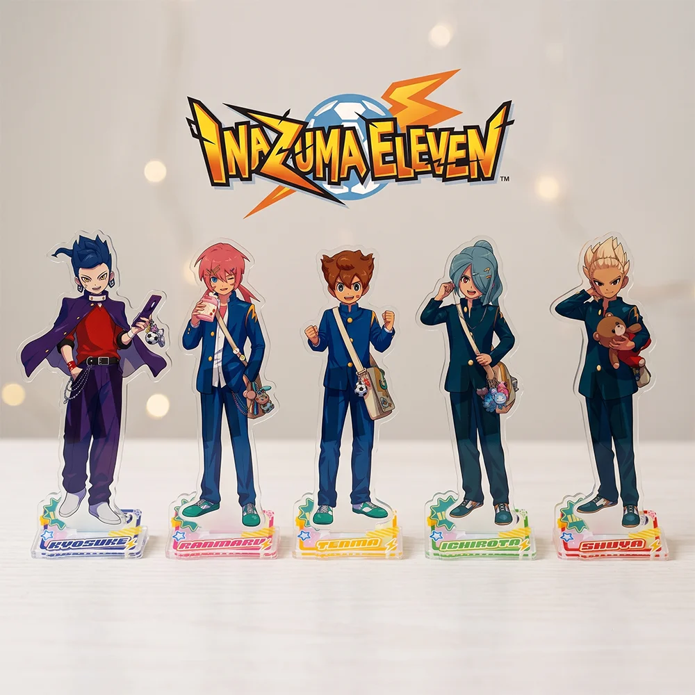 Inazuma Eleven Heisei Pop Retro Ver. 10 y 15CM Soporte Acrílico de Doble Cara y Llavero 2026 Nuevo Anime Soporte de Escritorio Endou Gouenji Decoración