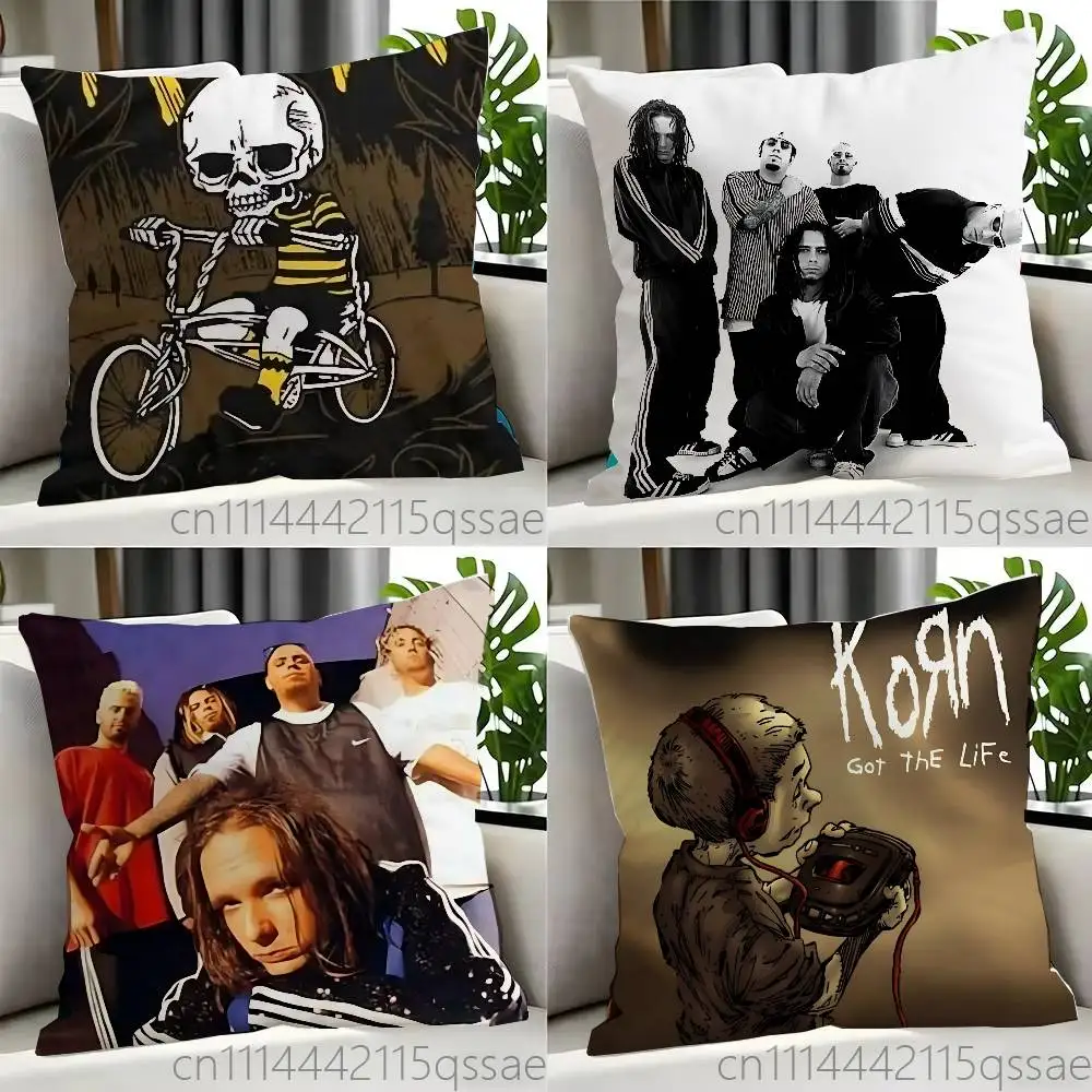 Rock Band K-Korn Pillow cases Sofa cushion cover home bedroom room decoration