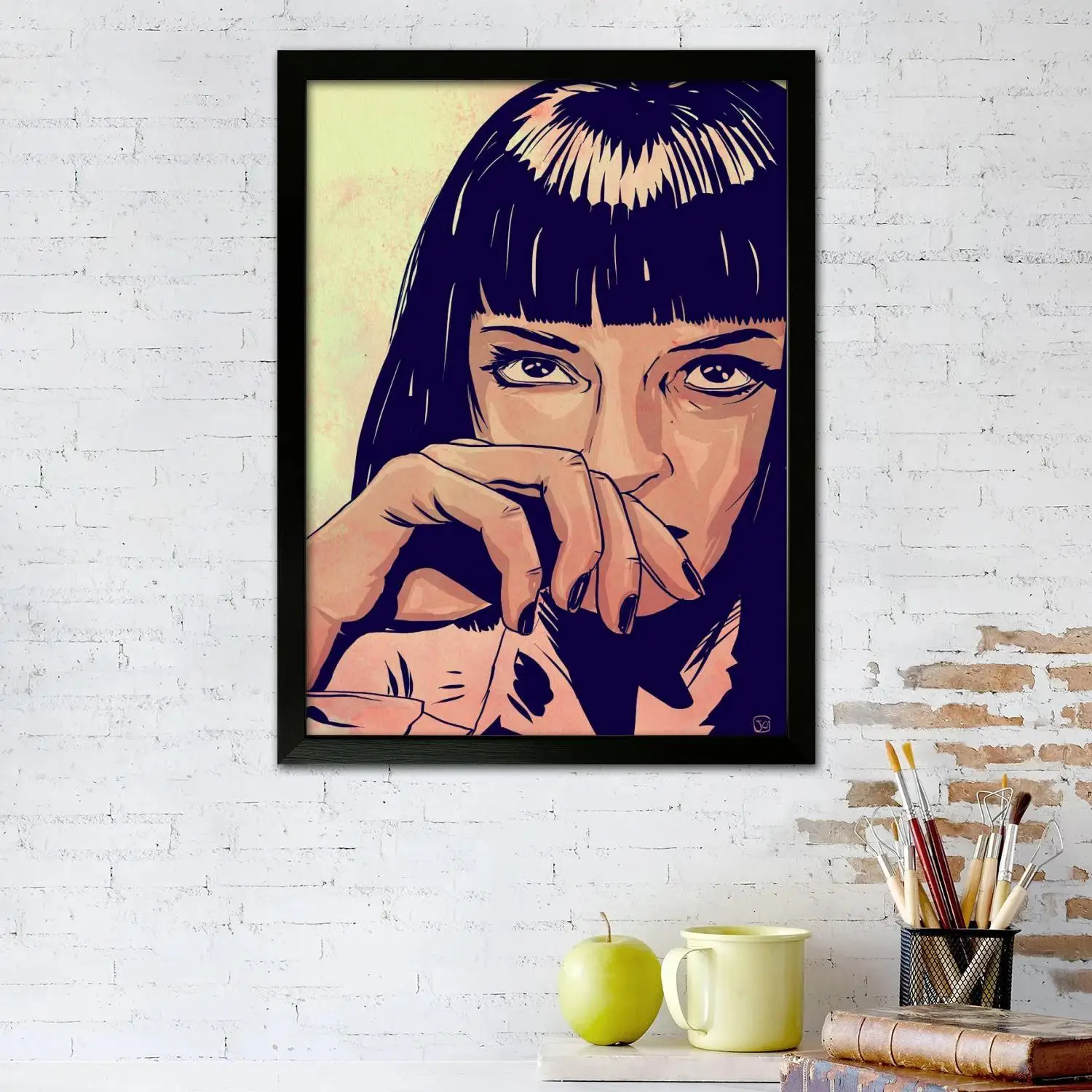 mia wallace Canvas Art Poster and Wall Art, Picture Print, Modern Family Bedroom Decor, Posters,Decorative painting