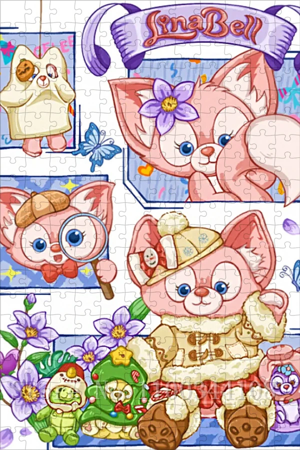 Disney Character Puzzles 35/300/500/1000 Pieces LinaBell Cartoon Jigsaw Puzzles for Children Handmade Toys & Hobbies