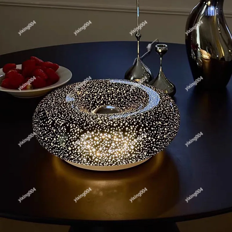

Black Starry Sky Night Light, Orange Donion Table Lamp, Decorative Desk Lamp for Birthday Gift