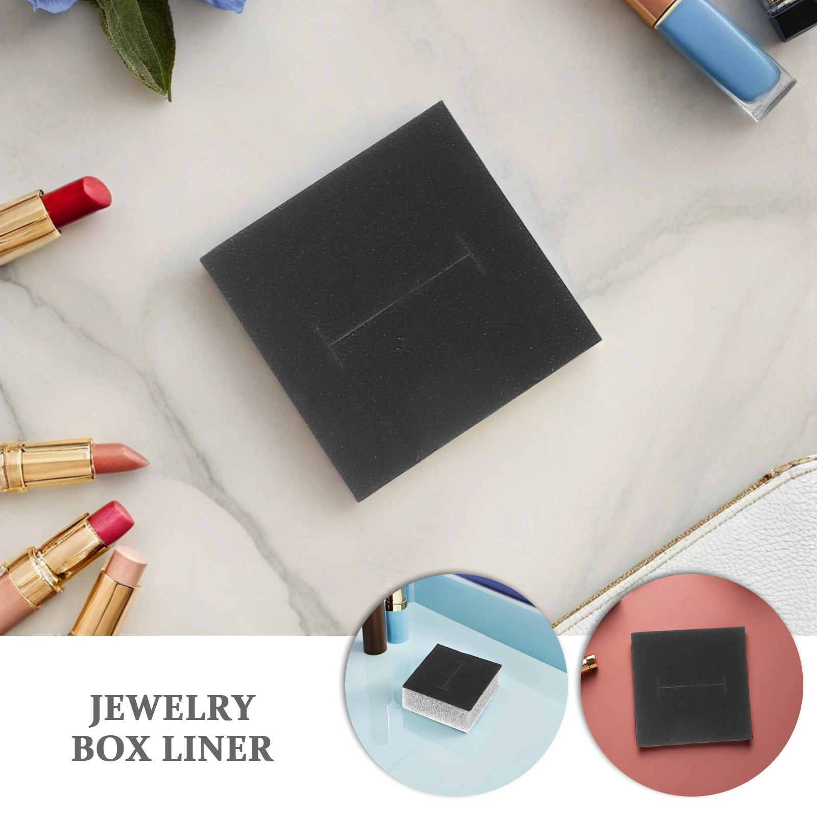 

30pcs Black Foam Jewelry Inserts Sheets Cut To Size For Jewelry Box Diy Craft Packaging Display Protection Ring Storage Tray