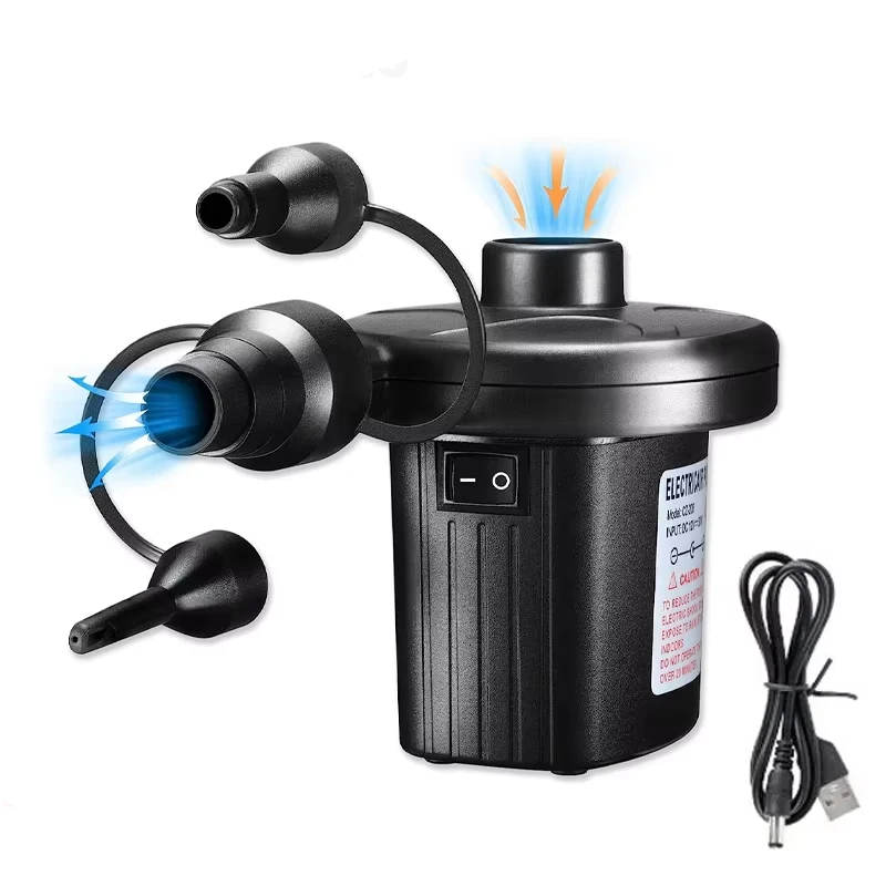 75W USB Rechargeable Electric Air Pump Inflator for PVC Boat Mattress Inflatable Pool Raft Bed