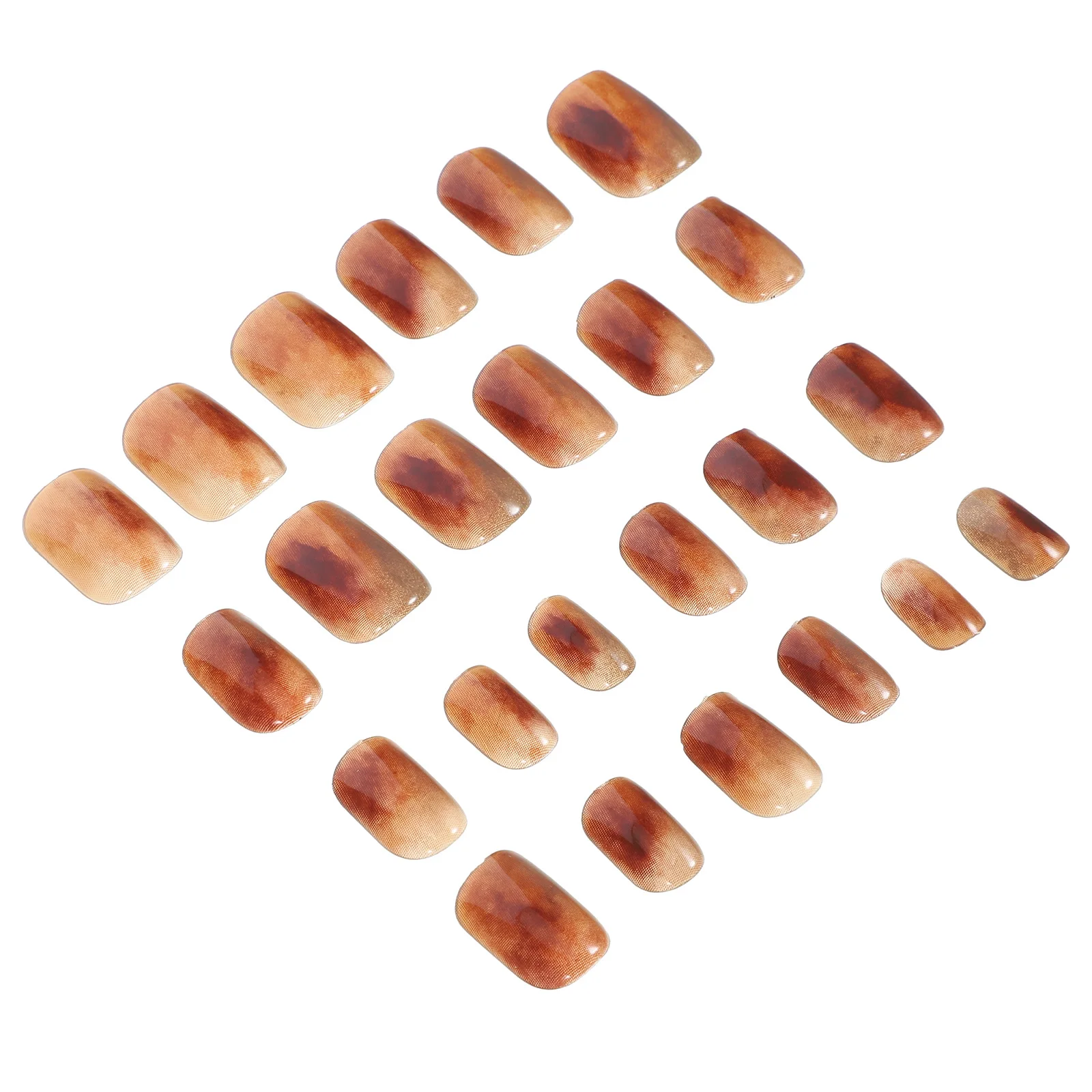 

1 Box Fake Short Press On Nails Jelly Nail Tips Full Cover Fake Nail Kit For Women Detachable Durable Long Lasting Professional