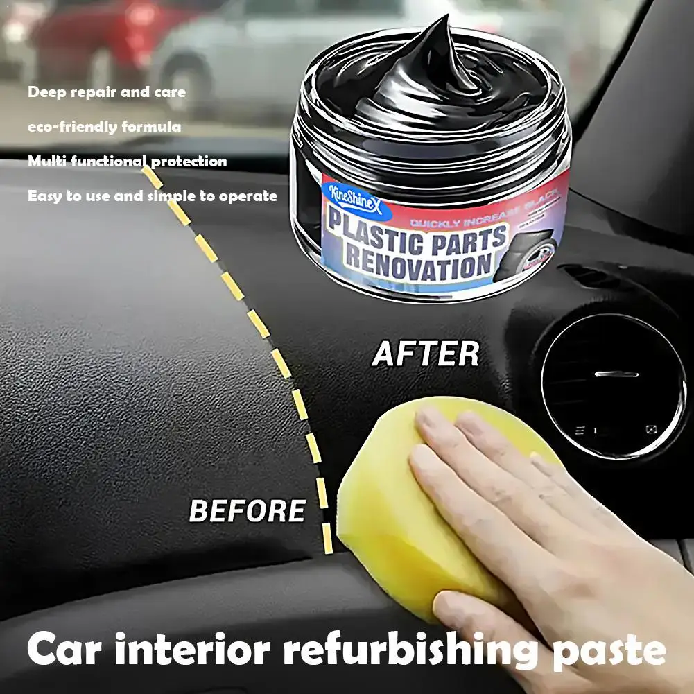 Car Interior Black Care Restoration Wax Car Interior Scratch Repair Cream Maintenance Cream Plastic Parts Repair Dropshipping