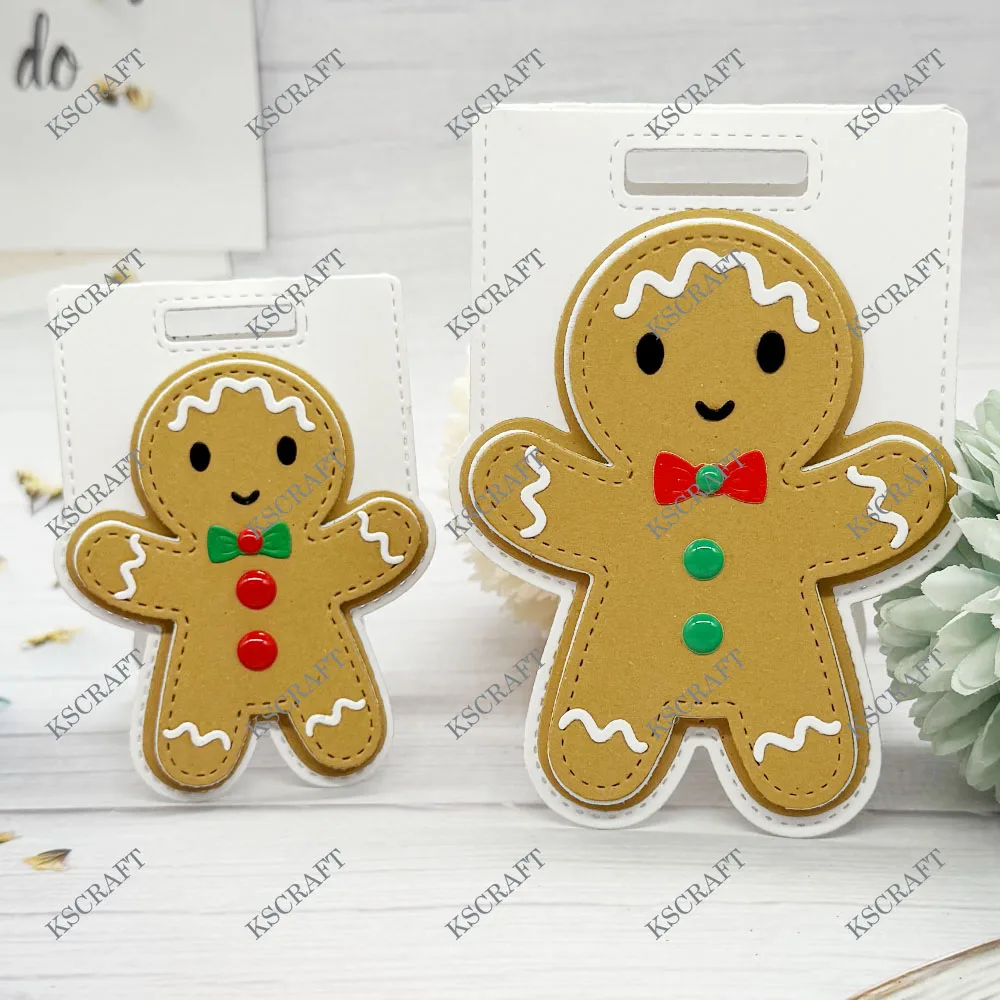 Трафареты KSCRAFT для вырезания имбиря в мешке, штампы, трафареты для «сделай сам», скрапбукинг, декоративное тиснение, «сделай сам», бумажные карты
