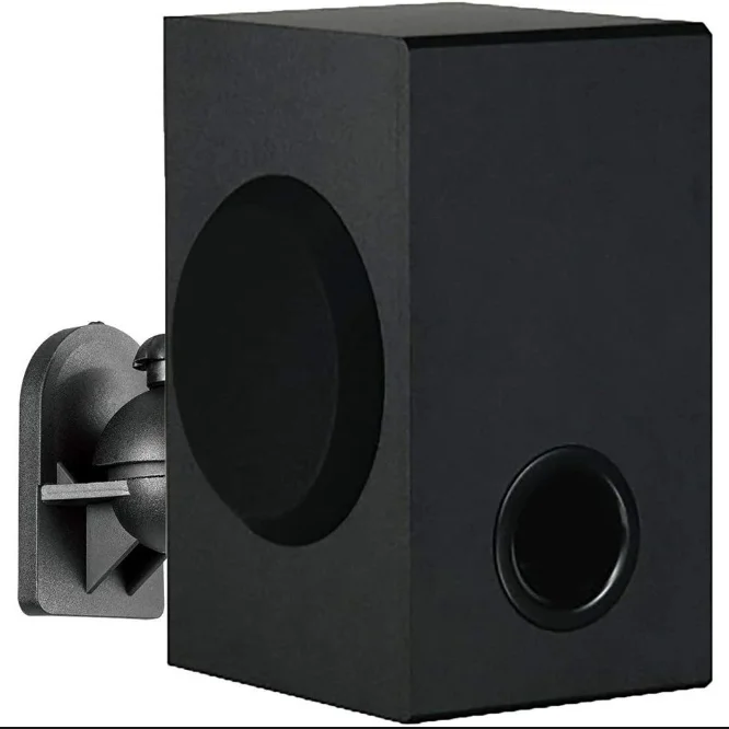 Suporte de Parede Ajustável em Metal Preto para Caixas de Som Surround Logitech Z906