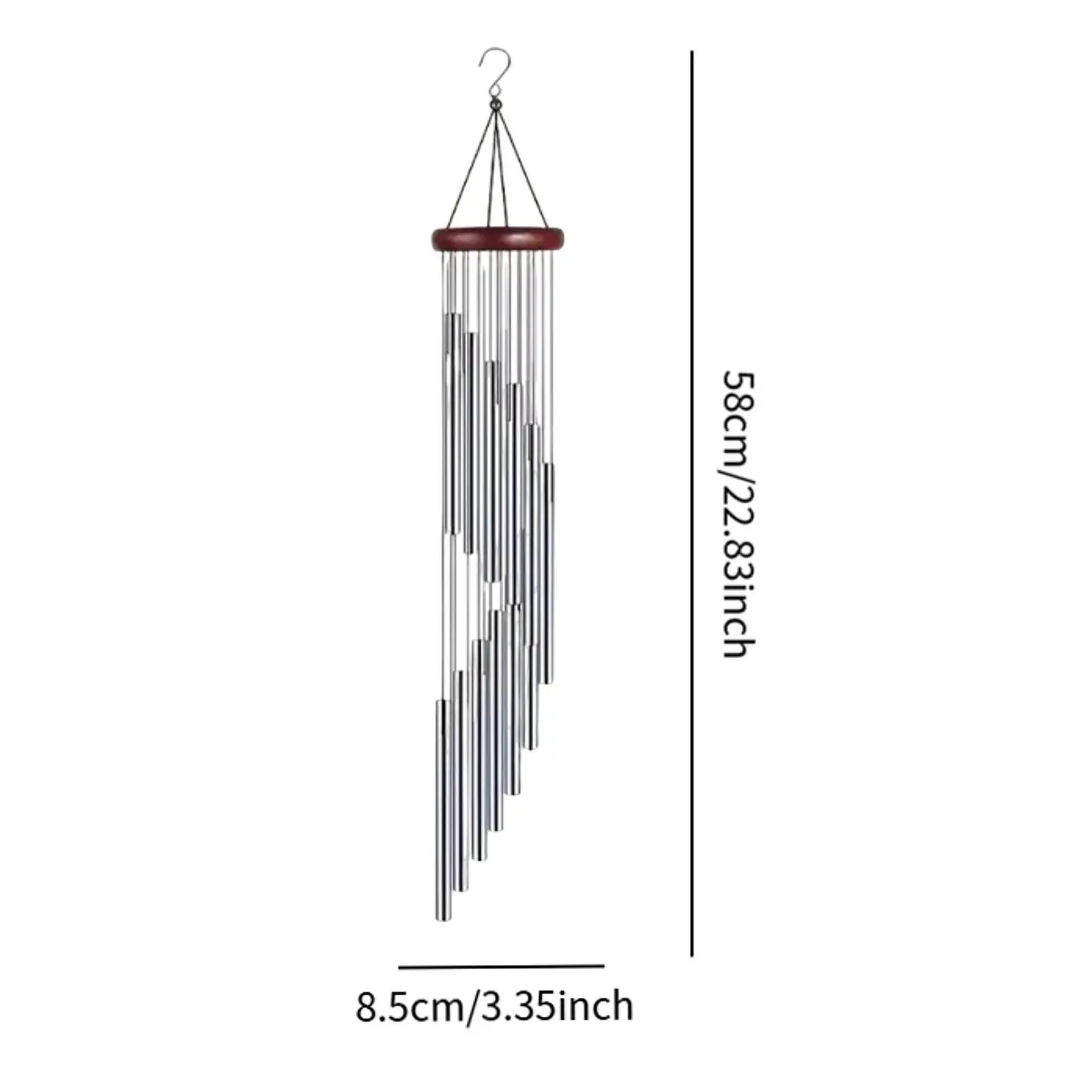 Wind Chimes Bells Heavy Duty Metal Wind Pendant Deep Resonance for Outdoor Patio Garden Decoration