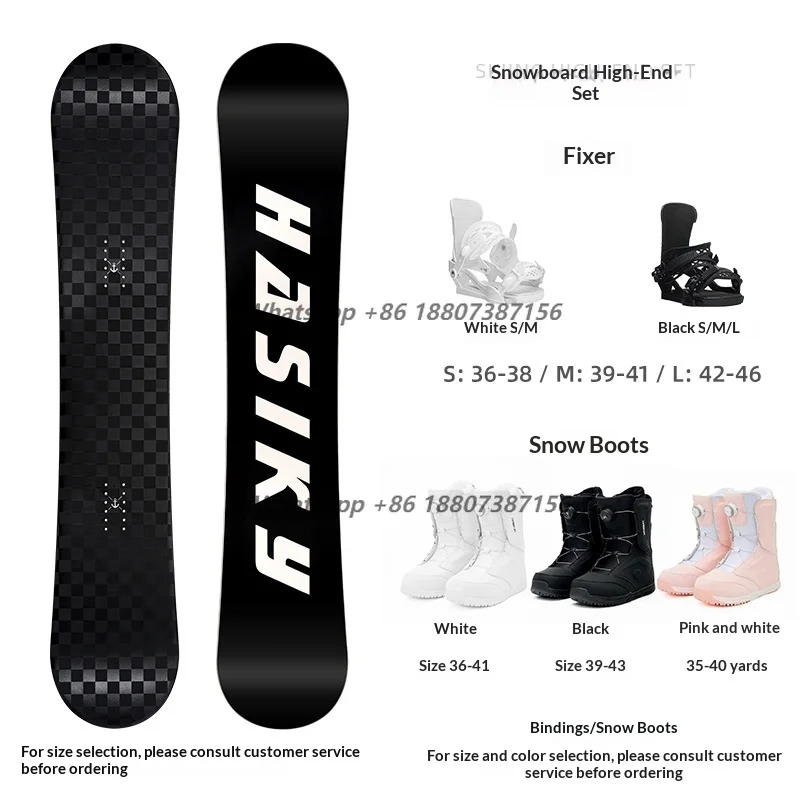 

Snowboard Set Unisex Snowboard Snowboard Freestyle Carving All-Region Universal Blackboard Alpine Skiing