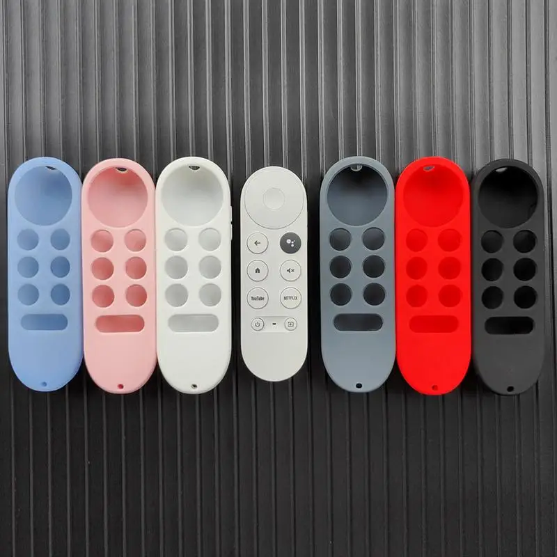 Non-slip Soft Silicone Case For Chromecasts Remote Control Protective Cover Shell For Google Tv Luminous Voice Remote Control