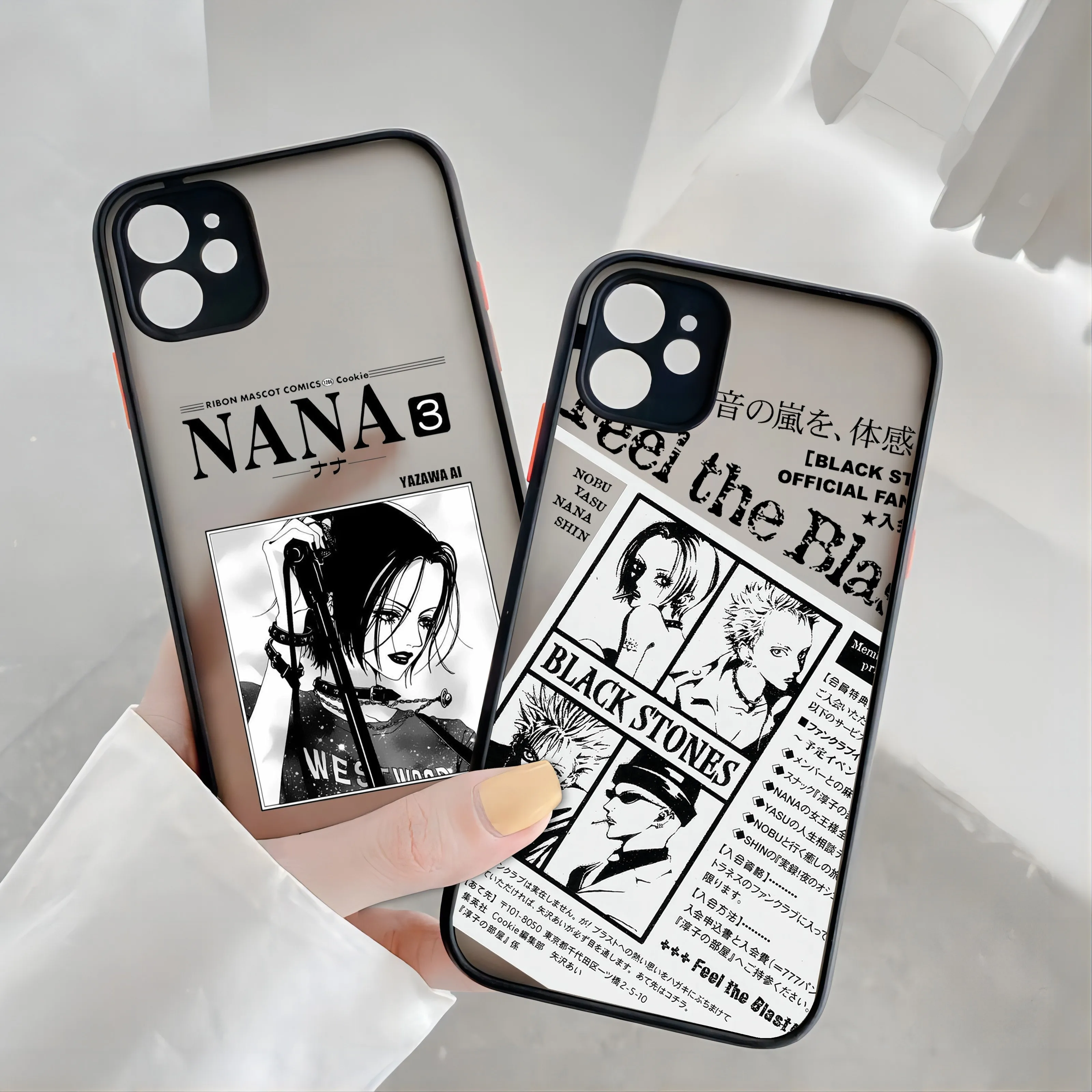 Anime Nana Osaki Line Phone Case For iPhone 15 14 13 12 11 Mini Pro Max X XR XSMax 7 8 Plus Matte Transparent Back Cover