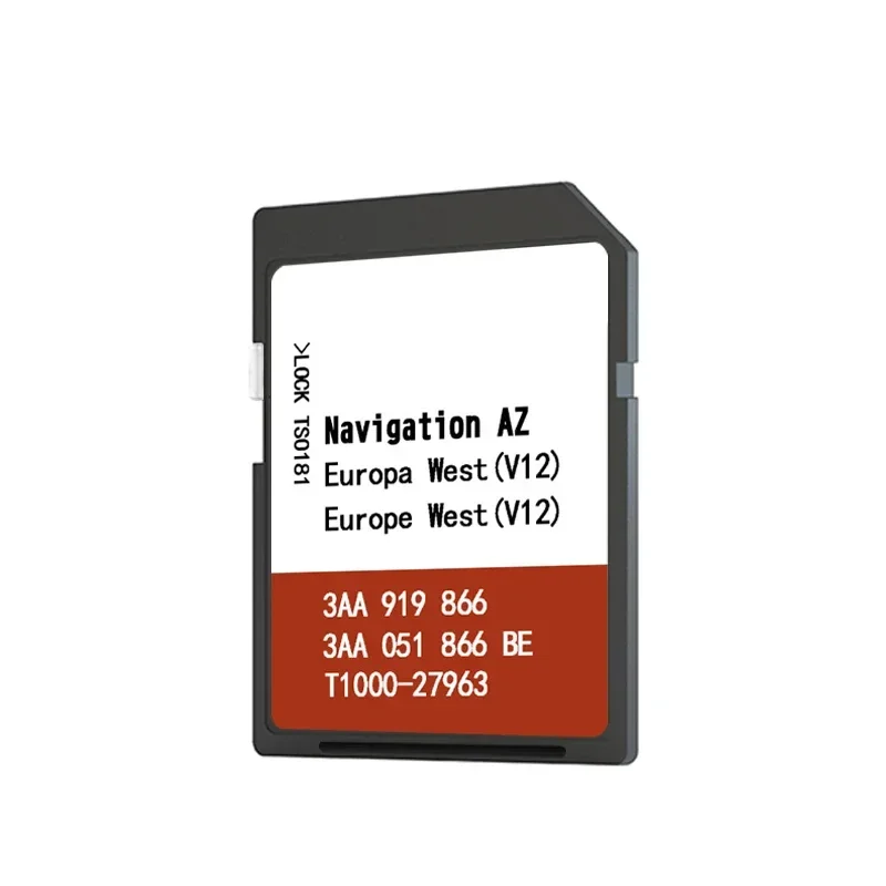AZ V12 West RNS315 V12 أوروبا الغربية 2020 خريطة Naving SD GPS Sat Nav بطاقة الذاكرة GPS الملاحة أوروبا West SD بطاقة