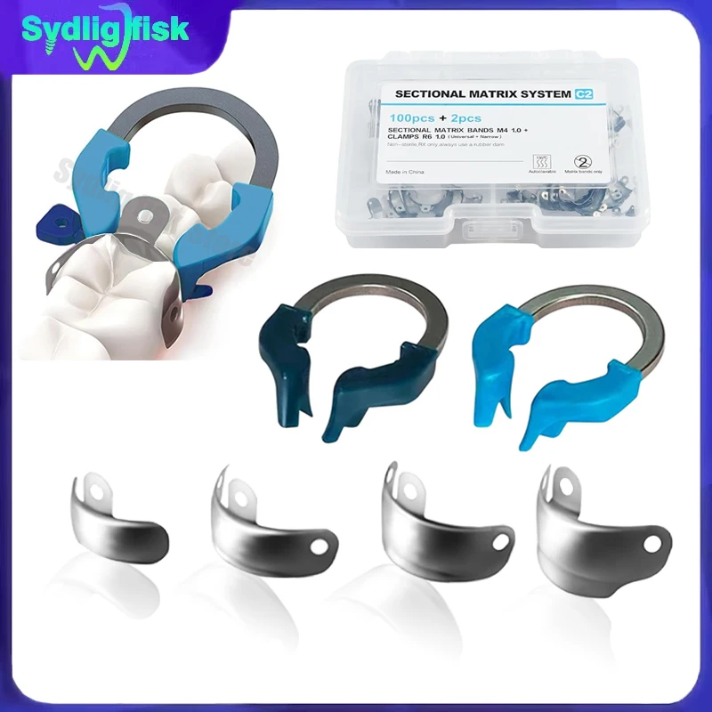 Dental Matrix Bands NITI Metal Matrices Clamp Ring Sectional Contoured Matrix System Nickel Titanium Clamping Ring Dentist Tools