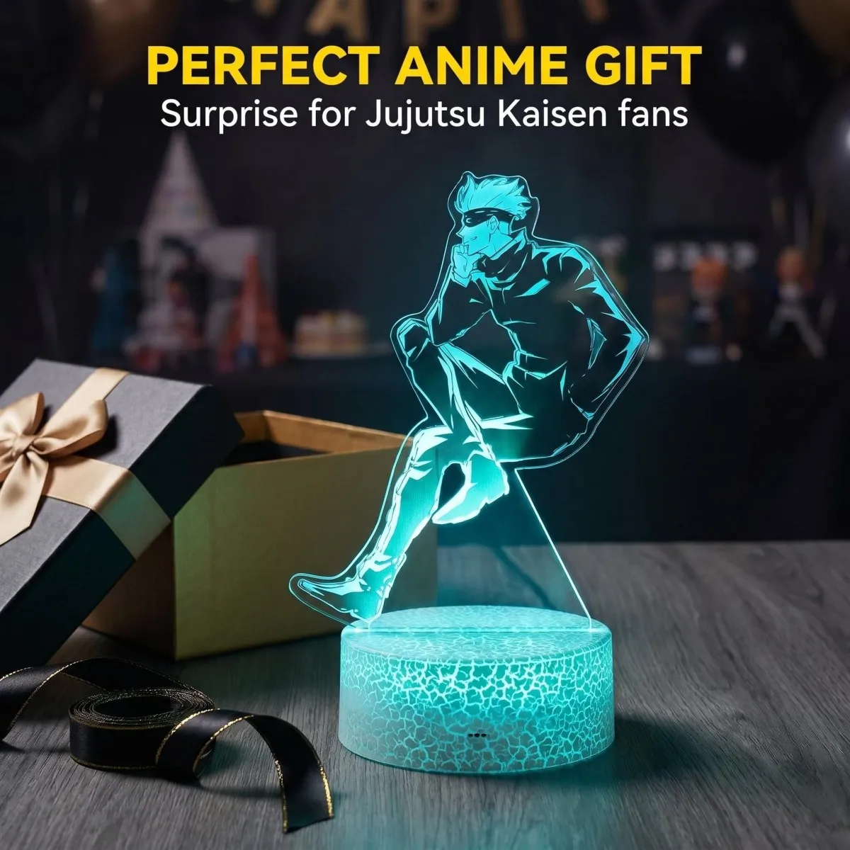 Jujutsu Kaisen Anime Figure LED Night Light Smart Touch Remote Control Room Decor Fans Party Christmas Gifts Decorative Lamp