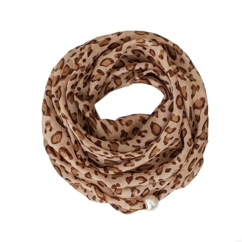 Women's Lightweight Scarf Square Hijab with Animal Print Travel 6XDA