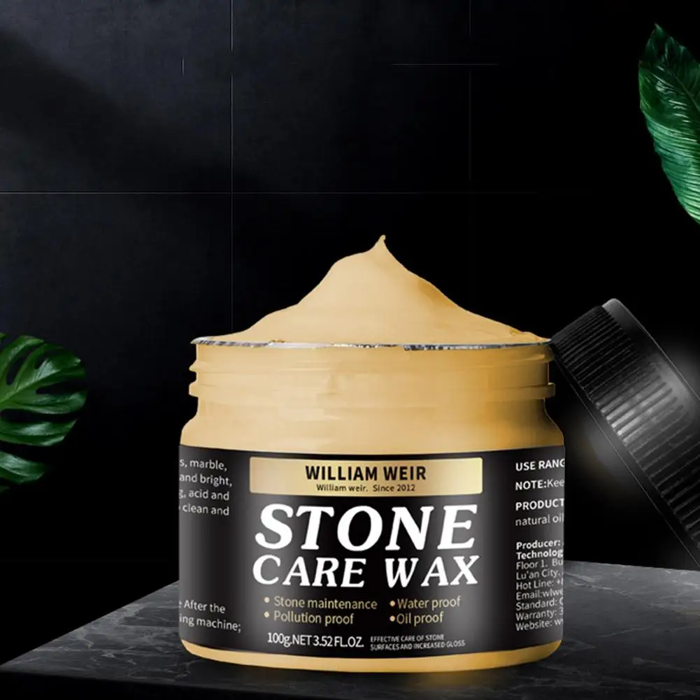 100g Marble Polishing Wax Stone Care Wax Stone Floor Glazing Maintenance Ceramic Tile Wax For Granite Marble Soapstone Quar Z9T3