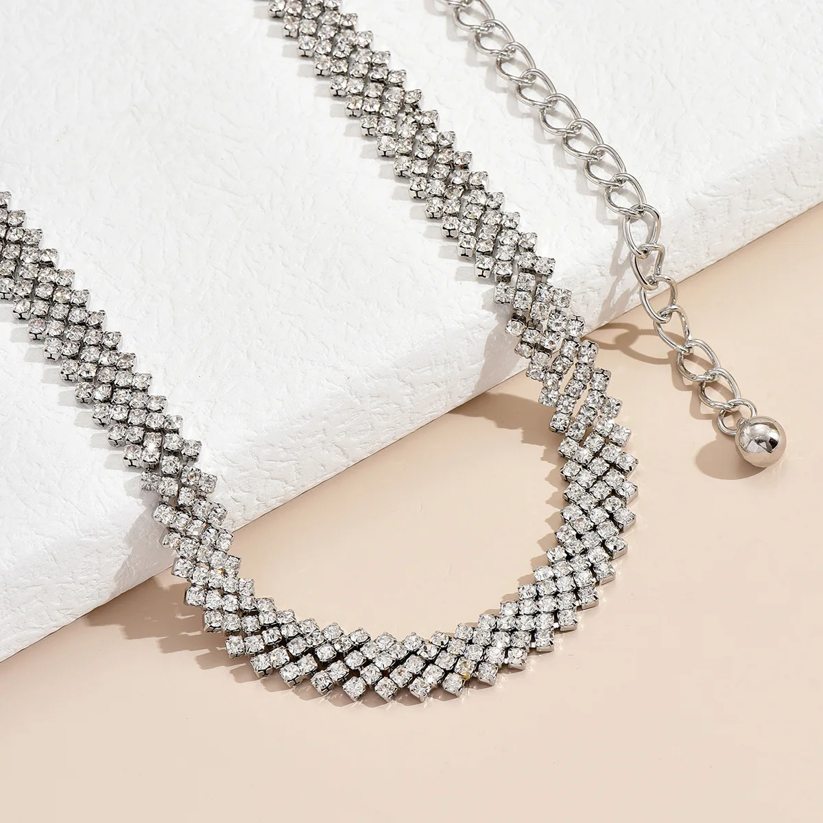 Multi-Layer Full Crystal Waist Chain – Light Luxury Rhinestone-Decorated Adjustable Belt, Sparkling Crystal Chain Waistband,Eve