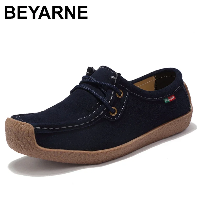 

Туфли женские кожаные на плоской подошве, удобная прогулочная обувь, модные лоферы, повседневные, большие размеры