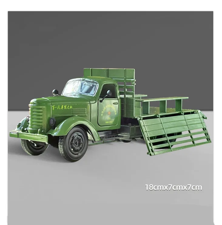 1:36 alloy pull back jie fang CA30 truck model,military transport vehicle toys,simulation sound and light,wholesale