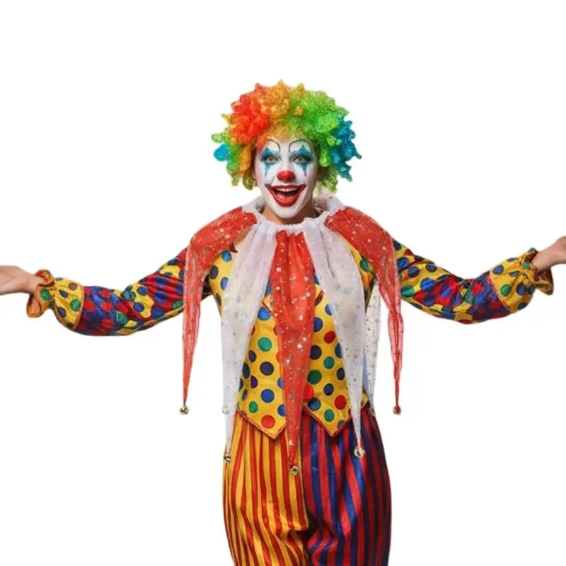 R1WE Quick Wear Clown Neckpiece Lightweight Nylon For Layered Looks