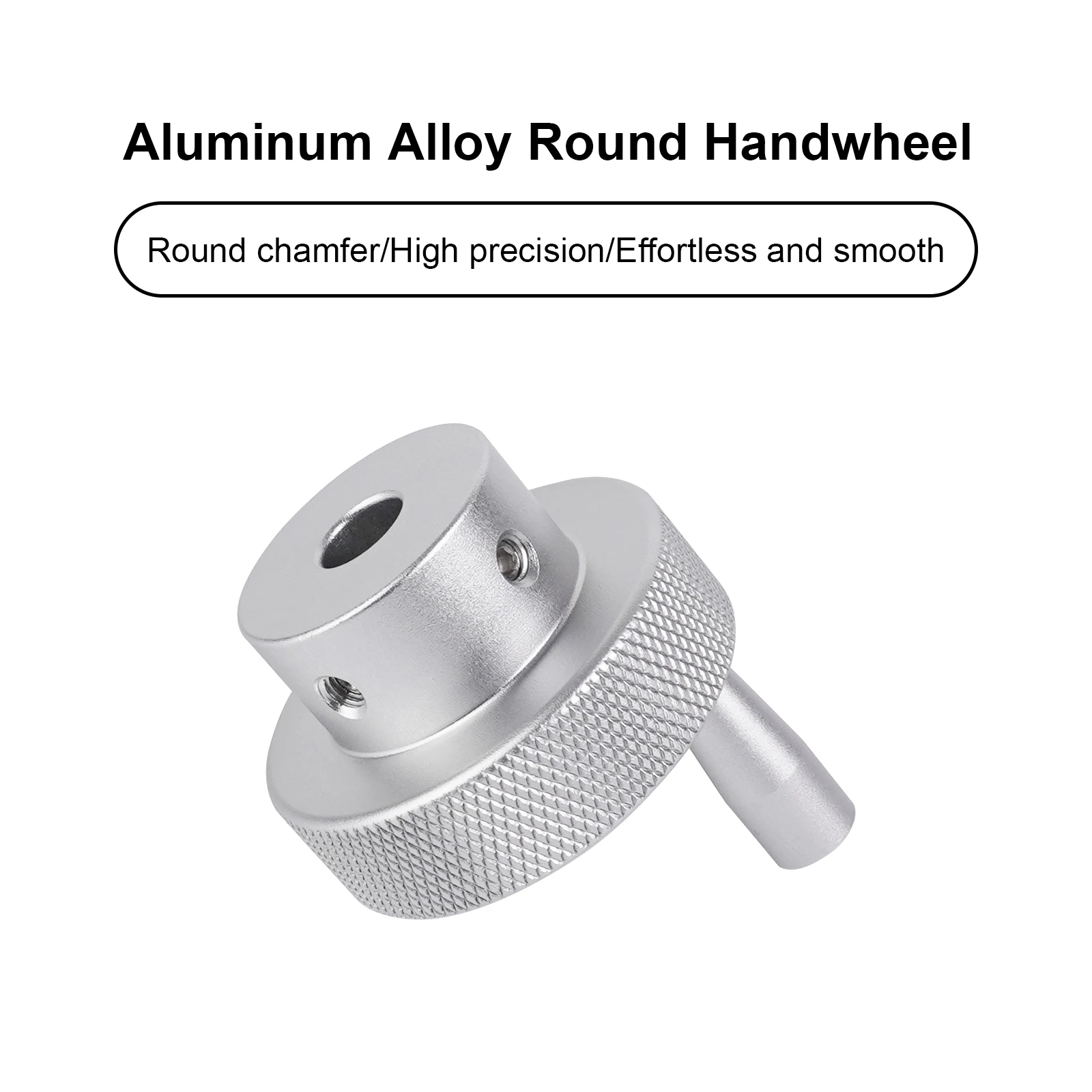 CNC Precision Aluminum Alloy Round Knurled Handwheel Crank Handle 30mm 40mm 50mm Bore 5mm 8mm Lathe Milling Industrial Machine