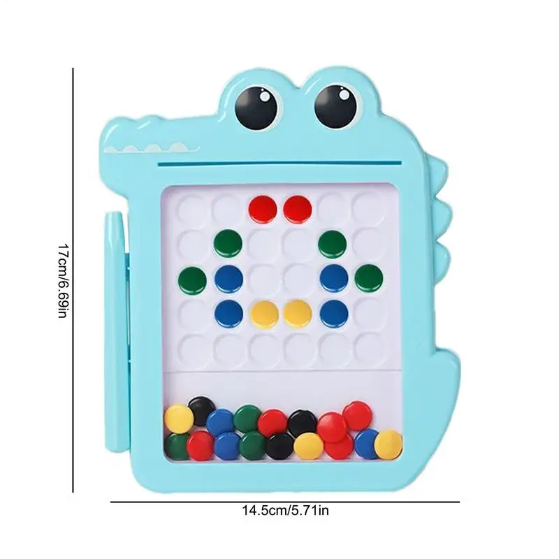 Magnetic Drawing Board Cute Crocodile Magnetic Dot Board Children's Magnetic Pen Drawing Board Puzzle Learning Education Toys