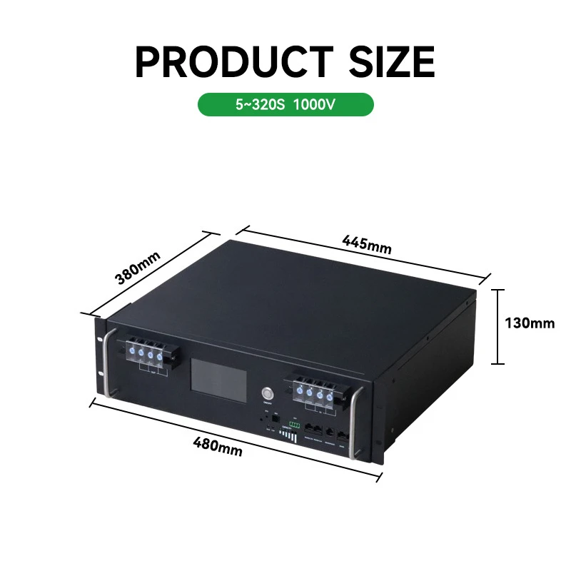 1000V High Voltage Master Slave BMS Box For Iron Phosphate Battery Pack 5S To 320 String 75A  Commercial Energy Storage