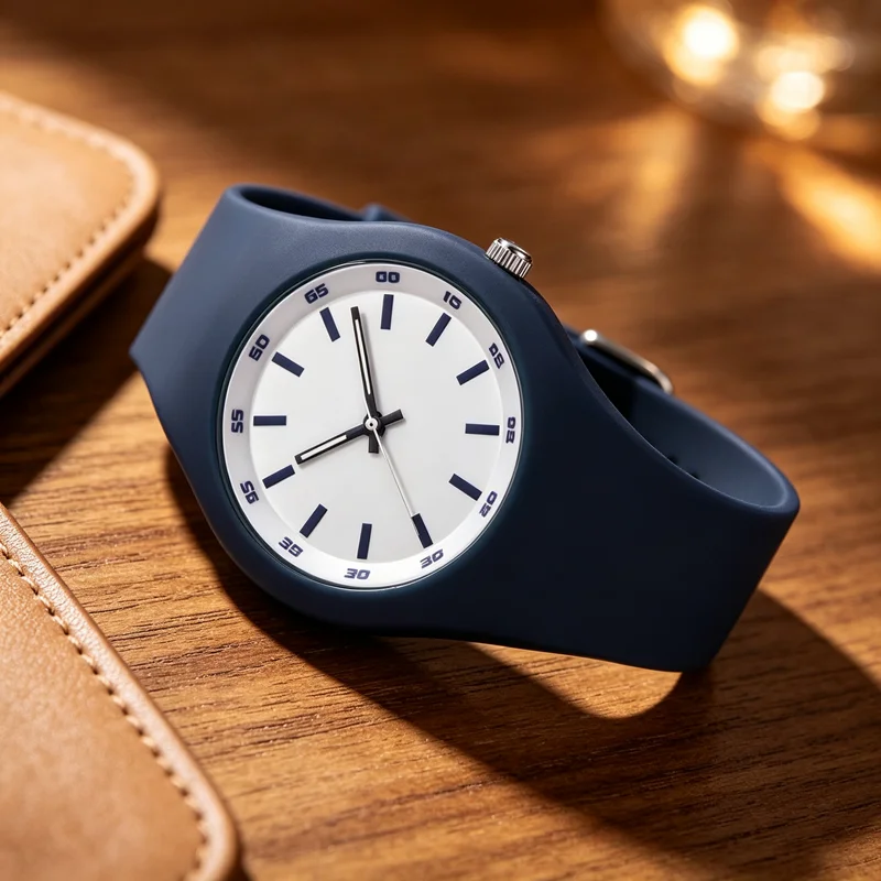 New Women's Quartz Watch 40mm Full Size Skin Friendly Silicone Rubber Strap Daily Wear Minimalist Casual Wristwatch for Ladies