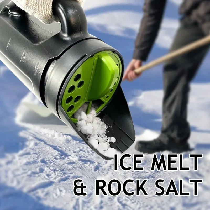 80オンスハンドスプレッダーシェイカー、開口部調整可能、草の種子、肥料、雪、塩、氷の溶解、芝生と庭のツールに多用途