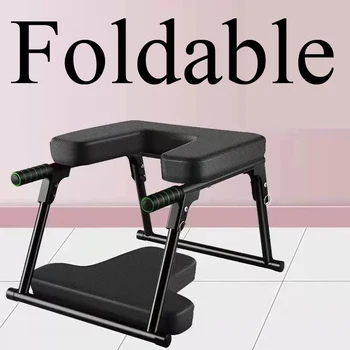 Fold Fitness Yoga Headstand Bench, Home Gym Fitness Exercise Trainer Inversion Chair, Foldable Yoga Headstand Bench