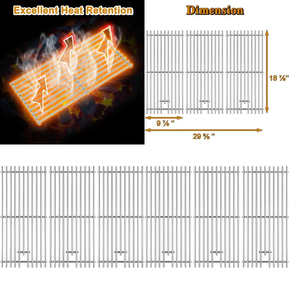 

KitchenAid 720-0745A/B & Jenn-Air 720-0727 Gas Grill Replacement Cooking Grates for 3019L Models
