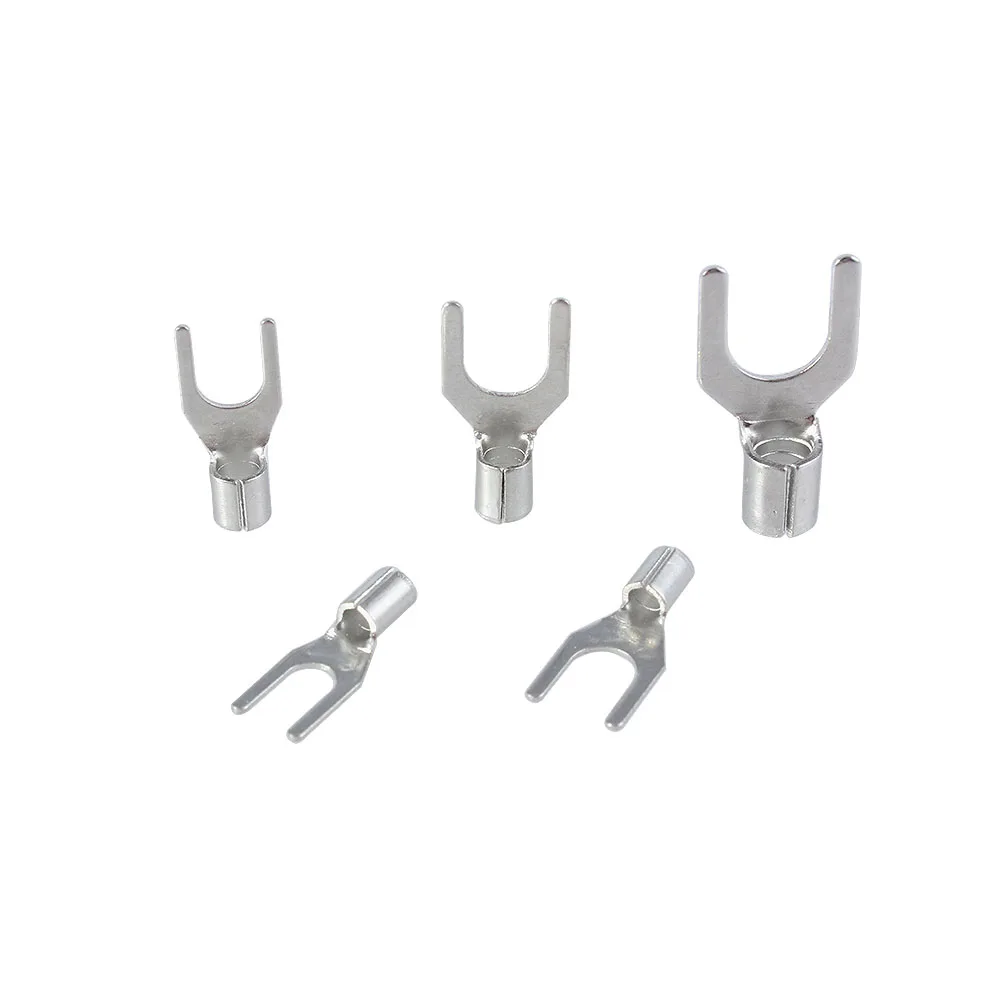 Kit d'assortiment de terminaux en laiton de type U, fourchettes à anneau Non isolées 320, 10 en 1, connecteur de fil de câble, broche à sertir