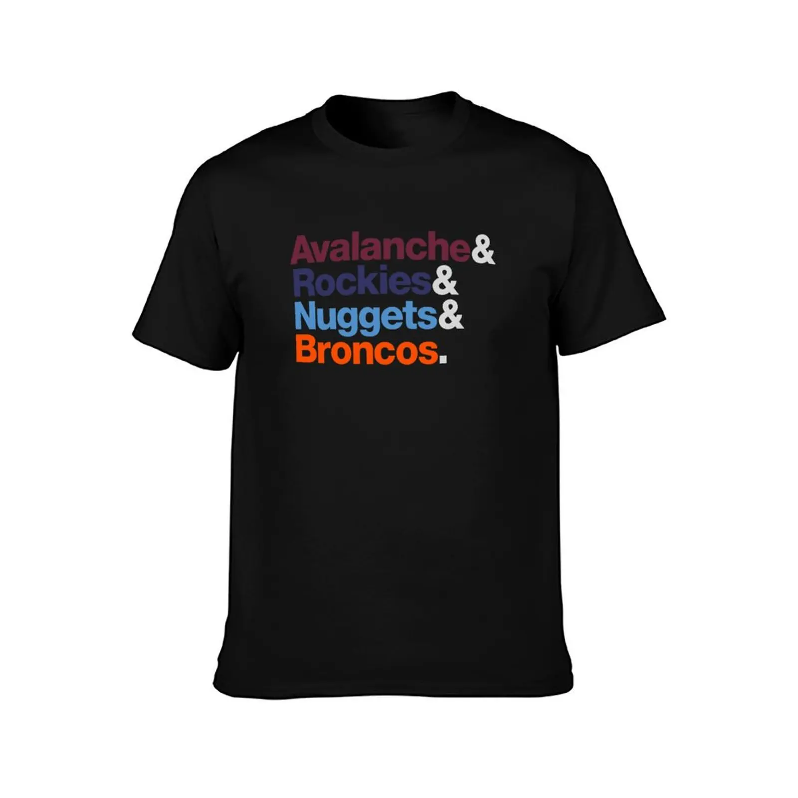 Denver Sports Teams T-Shirt Summer Casual Cotton Tee Oversized Streetwear Tops Vintage Graphic Print Loose Fit Short Sleeve
