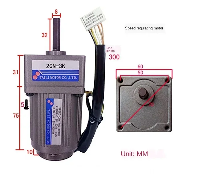 

6W Speed Motor / 220V AC Motor With A Gear Reducer Gear Motor 2GN-15K