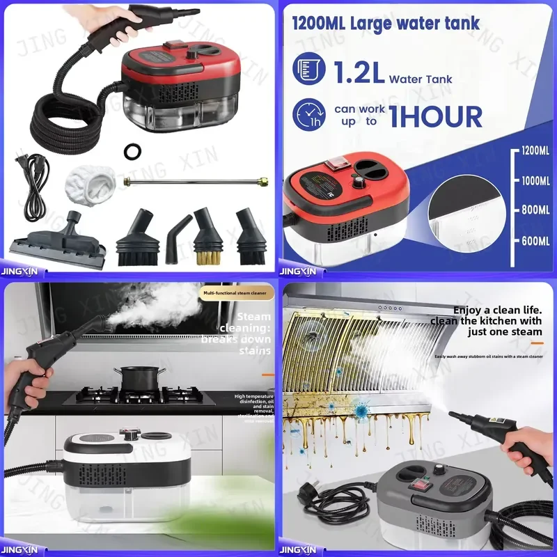 custom for Electric Handheld Steam Cleaner 2500W Portable 1200ml Tank Fast Heating Household Cleaning Tool Various Surfaces