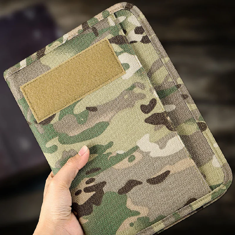 Camouflage Tactical Stationery Outdoor Tactical Portable Notepad Loose-leaf Removable A5 Notebook Case