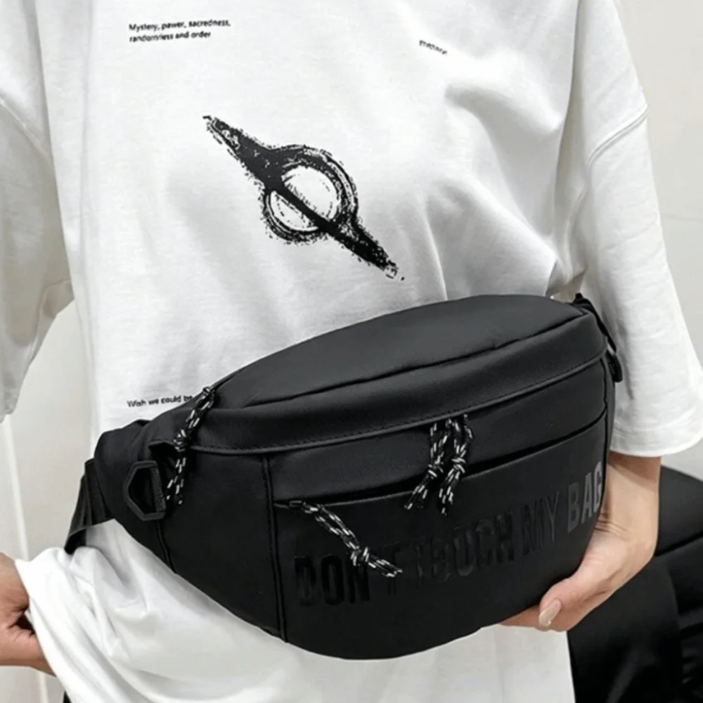 Multifunctional Cycling Crossbody Bag Water Resistant Oxford Cloth Large Capacity Waist Bag Streetwear Letter Men's Chest Bag