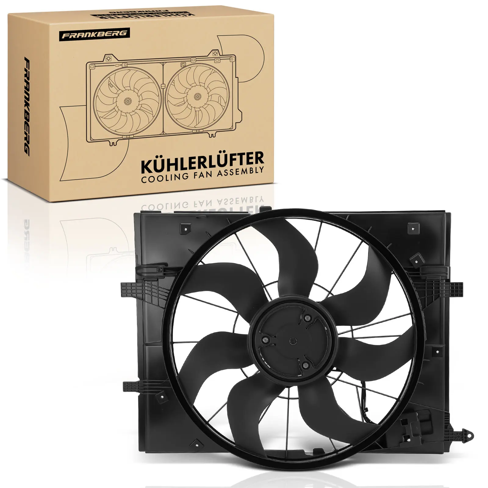 Frankberg 1x Lüfter Motorkühlung für Mercedes-Benz V222 W222 X222 3.0L 2014-2020 A0999065501 0999065501