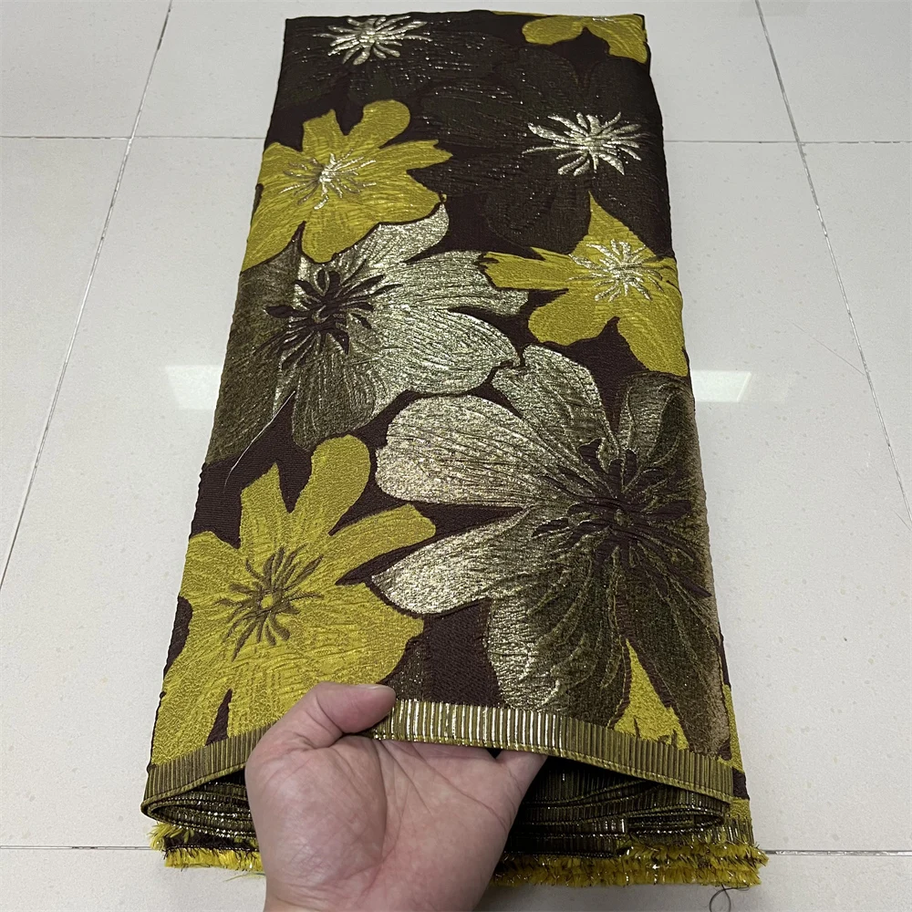 

Latest African Nigerian Tulle Lace Fabric High-Quality Jacquard Organza Embroidery for Party Prom Dresses Design YXZ180 YXZ184