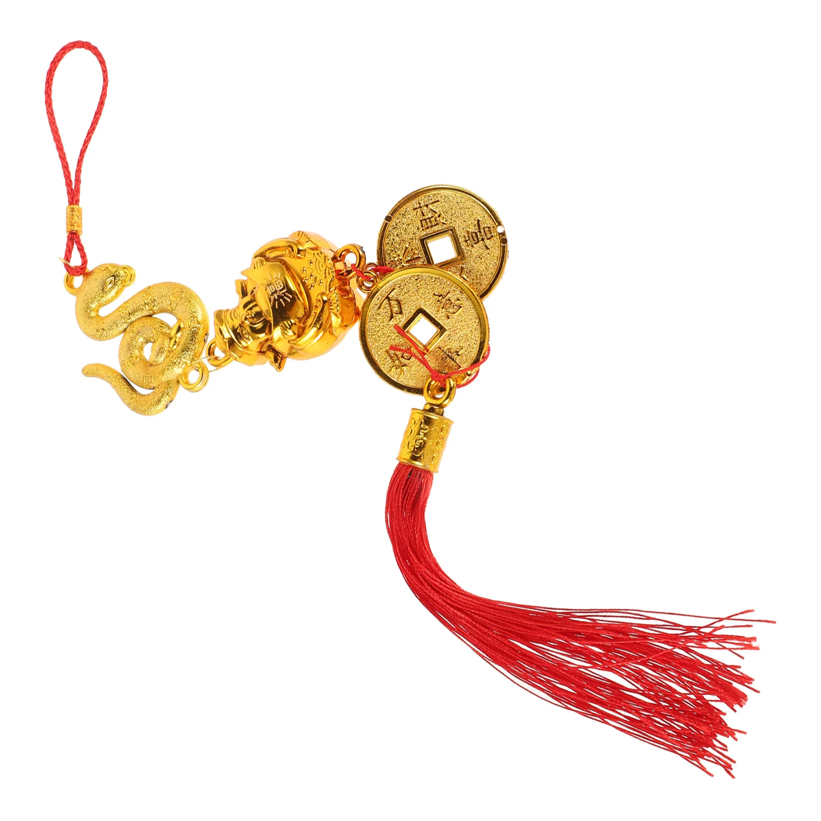 

10Pcs Snake Year Pendant Chinese New Year Hanging Decoration Festive Tassel Ornament for Home Office Car Window Tree Bonsai