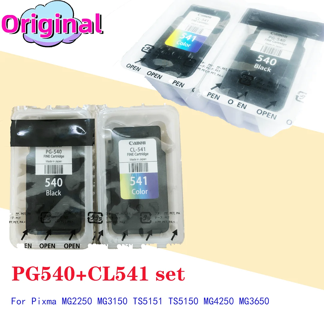 Original PG-540 CL-541 PG540 CL541 Refillable Ink Cartridge for Canon Pixma MG2250 MG3150 TS5151 TS5150 MG4250 MG3650