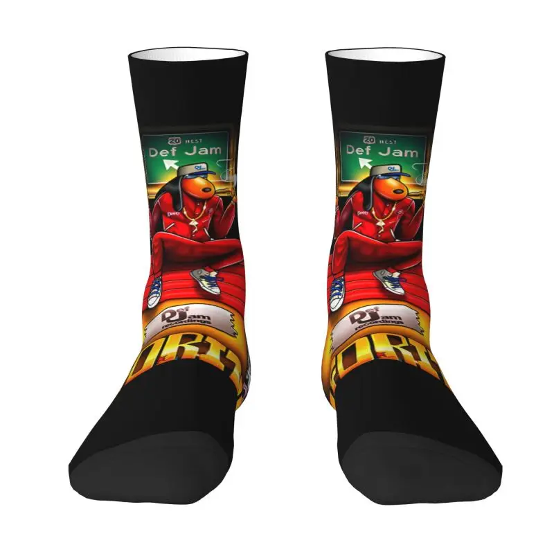

Scribbled Snoop Dogg Music Rapper Mens Crew Socks Unisex Kawaii Spring Summer Autumn Winter Dress Socks
