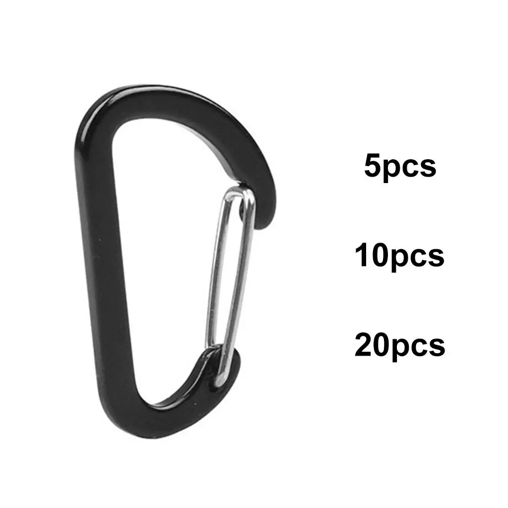 Anti-Rust Carabiner Clips Hiking Keychain Travel D-Ring Fishing Home Holder