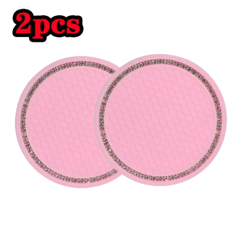 2 stks Auto Coaster Water Cup Fles Houder Anti-slip Pad Mat Silicagel Waterdicht Voor Interieur Decoratie Auto Styling Accessoires