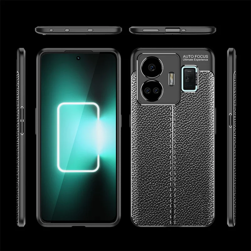 For Cover OPPO Realme GT Neo 5 Case OPPO Realme GT Neo 5 Capas Shockproof Soft TPU Leather Fundas Realme GT Neo 2 3 3T 5 Cover